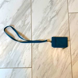Teal lanyard and wallet